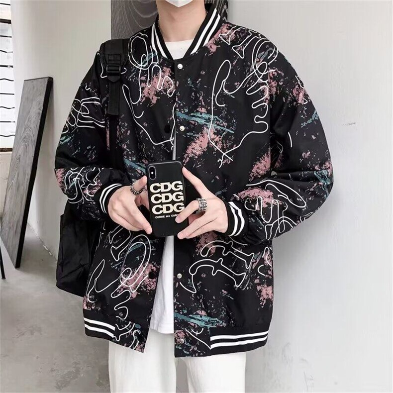 青少年新款棒球服外套男生春秋季潮流帅气休闲百搭夹克衫男装图片