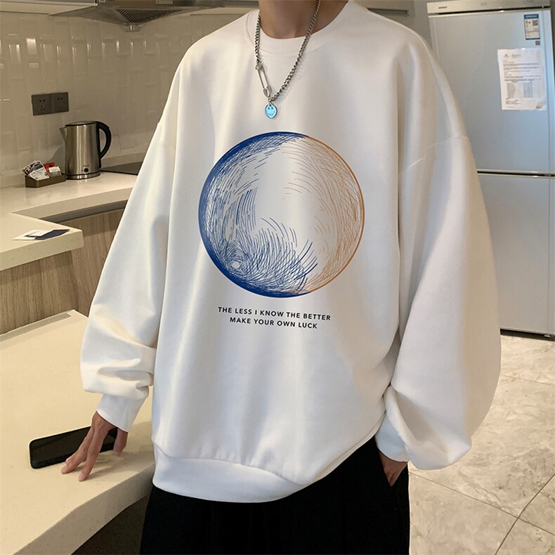 麂皮绒卫衣男大码重磅长袖t恤男 JW81330-P35 加绒款P45图片
