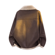 皮毛一体2025皮夹克棉服男装冬季加厚羊羔绒外套棉衣1202p238，男装夹克，电商A016