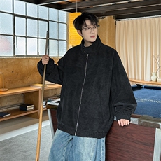 PY5027/特P60秋装立领皮衣夹克男女复古立领扎染宽松情侣外套，男装夹克，电商A141