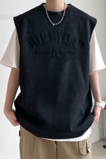 2026夏季字母背心潮流宽松T恤休闲上衣A071-T03-P30，男装背心/马甲，电商A071