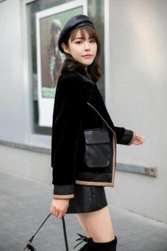 现货供应：紫貂绒皮毛一体外套，女装，拉思维加丝