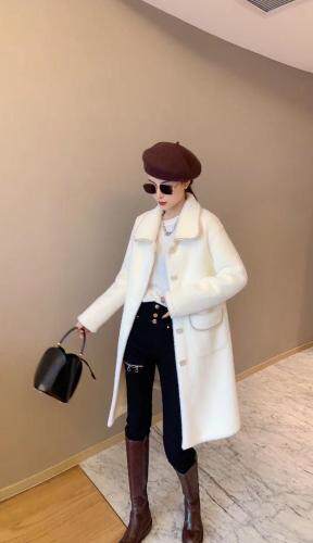 秋冬黄金貂外套大衣，女装，青羽鹤