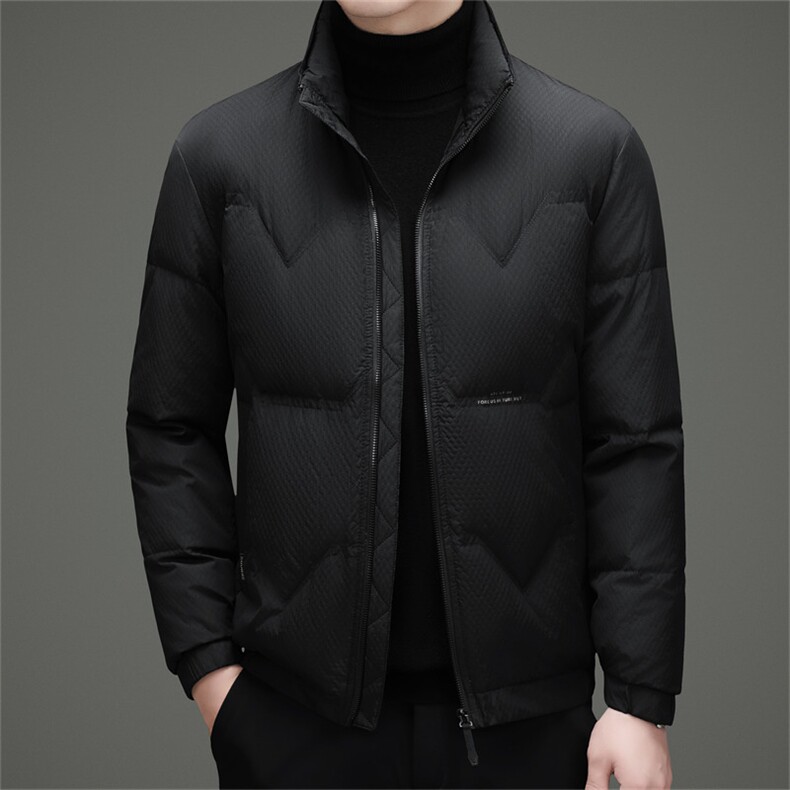 新款秋冬款立领50绒子白鸭绒羽绒服外套中年男士加厚羽绒服夹克,男装夹克,钱塘723