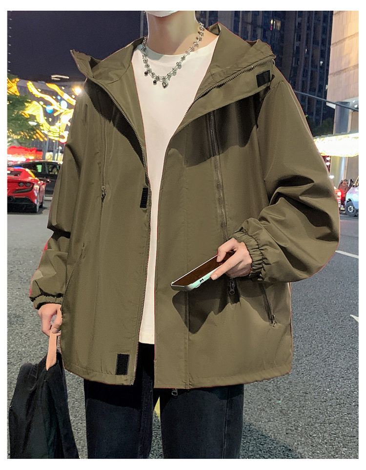 2025秋冬新款机能风连帽冲锋衣男宽松休闲户外夹克外套JK3321-P55,男装夹克,星座1105-2