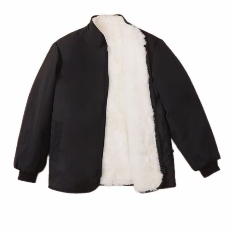 2025年冬季时尚百搭通勤简约休闲一体羊毛袄，女装棉衣/棉服，莺澜羊绒