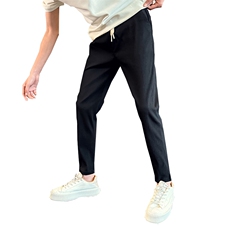 秋冬新款男士休闲裤简约纯色修身小脚裤长裤潮男生裤子901K400p48，男装休闲裤，星座901