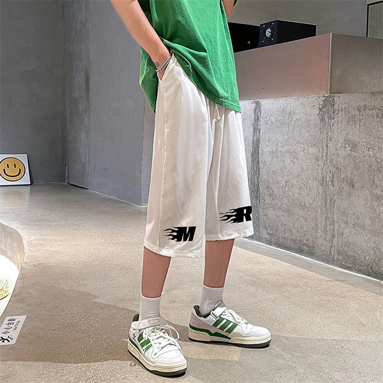 冰丝七分裤男大码速干短裤男五分裤车景风格QK72312-P25,男装休闲裤,电商A040