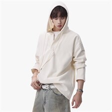 连帽卫衣男春季新款港风宽松华夫格大码长袖套头上衣CH59-P38，男装卫衣，星座214-3