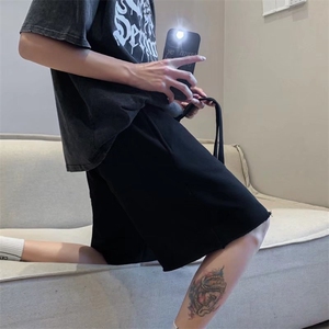 夏季新款男宽松型气质青春流行潮流五分裤休闲裤潮运动裤时尚潮牌图片