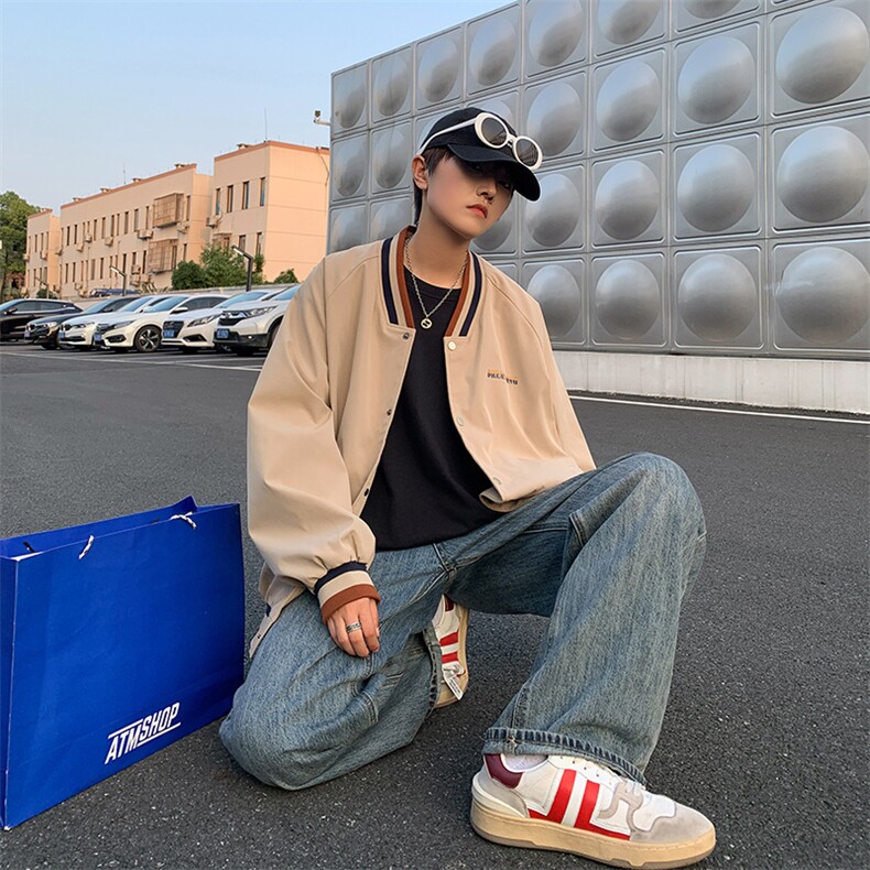 新款上市潮牌情侣春季上衣宽松休闲夹克外套CYJK2126-P45,男装夹克,电商A128
