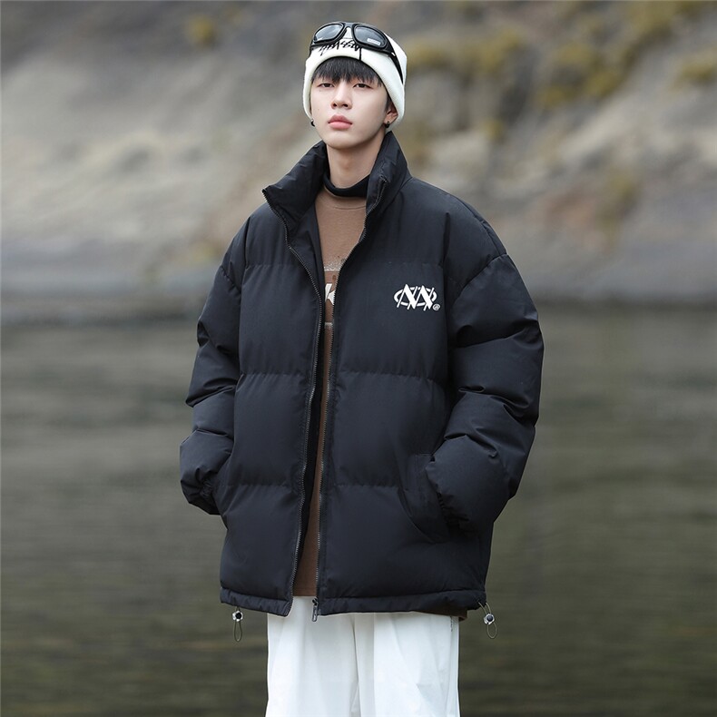 港风23新款冬季时尚百搭情侣立领加厚棉服外套MY62061P85控118,男装棉衣,电商A268A