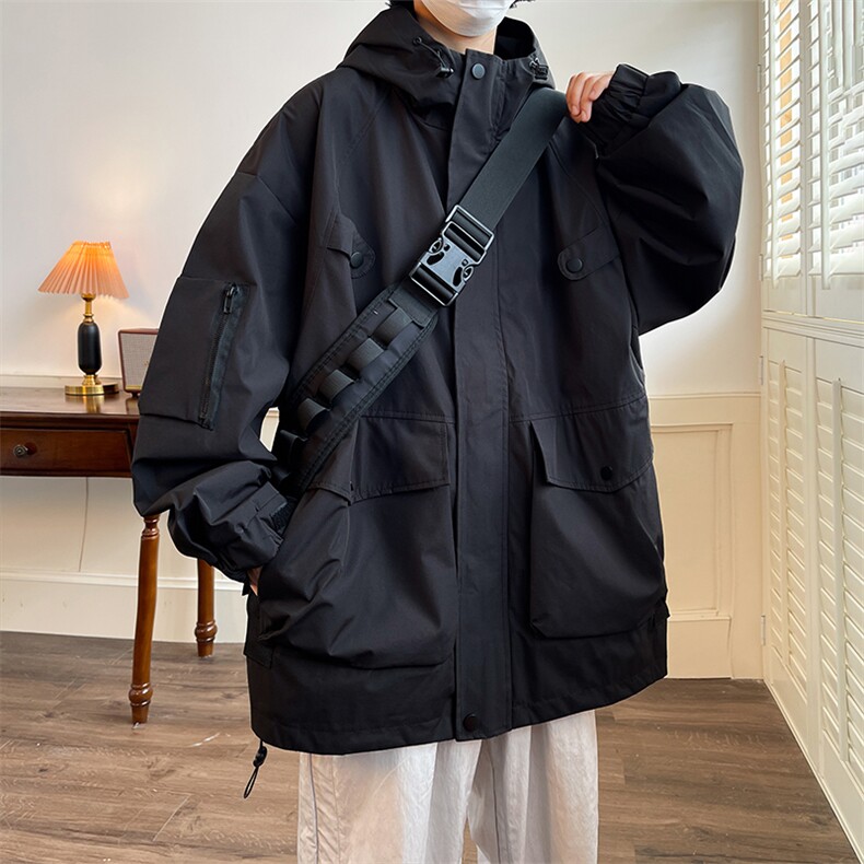 现货L到8XL2025秋季新款连帽夹克外套男宽松加肥加大码胖子胖人,男装夹克,钱塘717(原712)