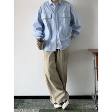 1506/Q30550/P42日系男装春秋简约休闲百搭衬衫宽松休闲衬衣男，男装衬衫，星座1506