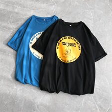 2966-P30潮流宽松上衣情侣短袖春夏百搭男女体恤港风T恤，男装T恤，电商D310（原电商305）