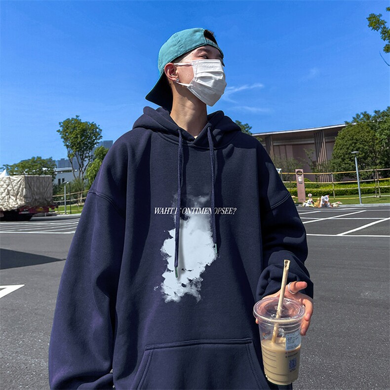 抖音得物供货可提供视频秋冬重磅美式宽松连帽卫衣DL2303,男装卫衣,电商A486