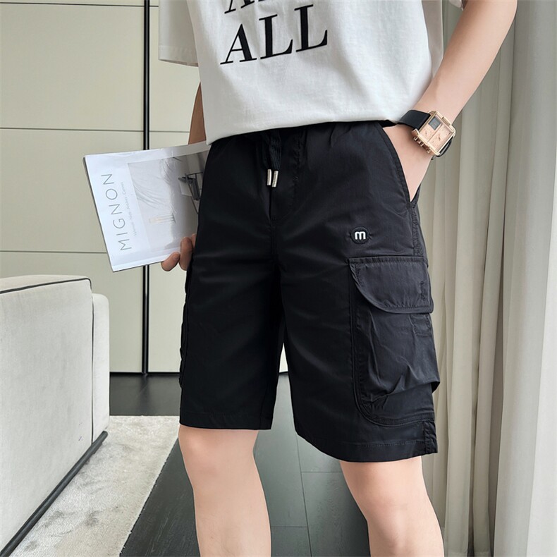 夏季5五裤短裤子男士夏季薄款韩版潮流弹力四分休闲中裤夏天马裤，男装牛仔裤，电商A327