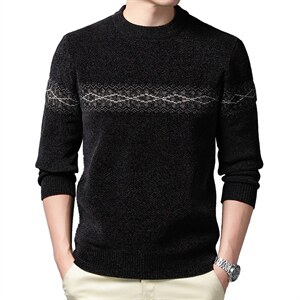 男中年毛衣秋冬季休闲针织衫宽松打底爸爸装上衣BJY08175-P95，男装针织衫/毛衣，电商B212（原钱塘6029）