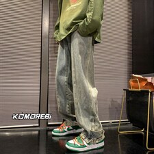 2024秋季潮牌直筒宽松裤脚拉链街头牛仔裤313A-1-NZ016-P70控88，男装牛仔裤，星座808A-1