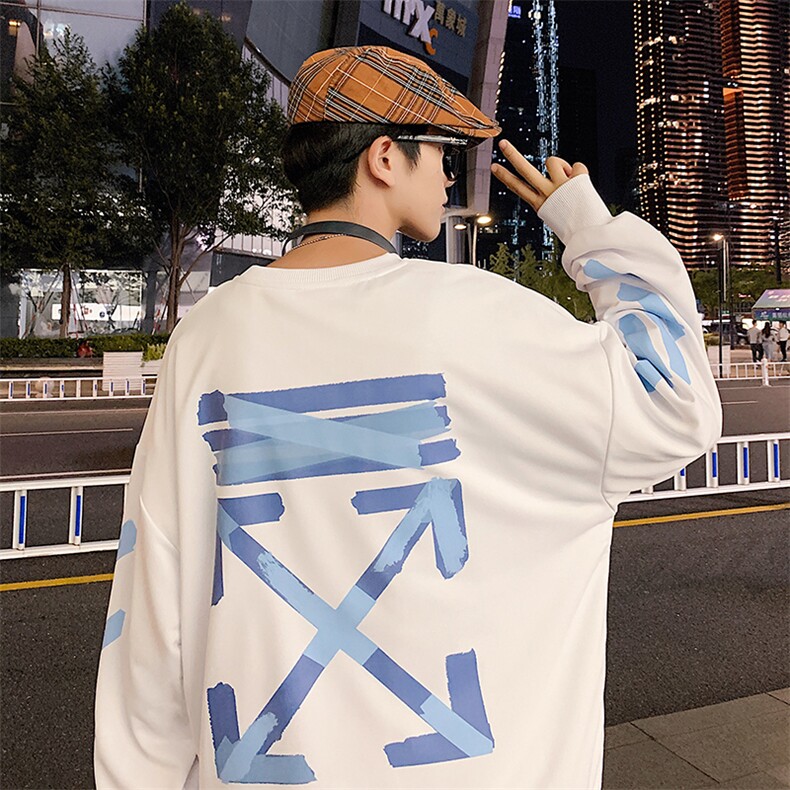 ！主推！2023春季潮牌男士圆领卫衣百搭长袖T恤上衣WY142P35,男装卫衣,电商B220