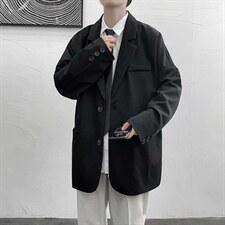 西服ins韩版日系潮流宽松休闲小西装复古百搭帅气外套W1176-P45，男装西服，星座512-4