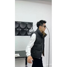 休闲拼色羽绒马甲印花潮男流行时尚高级羽绒马甲313B-TM6673-P70，女装马甲，星座313B