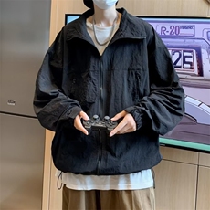 夹克男韩版潮流高街帅气纯色宽松2023秋冬季新款ins外套W5100-P58，男装夹克，星座412-3