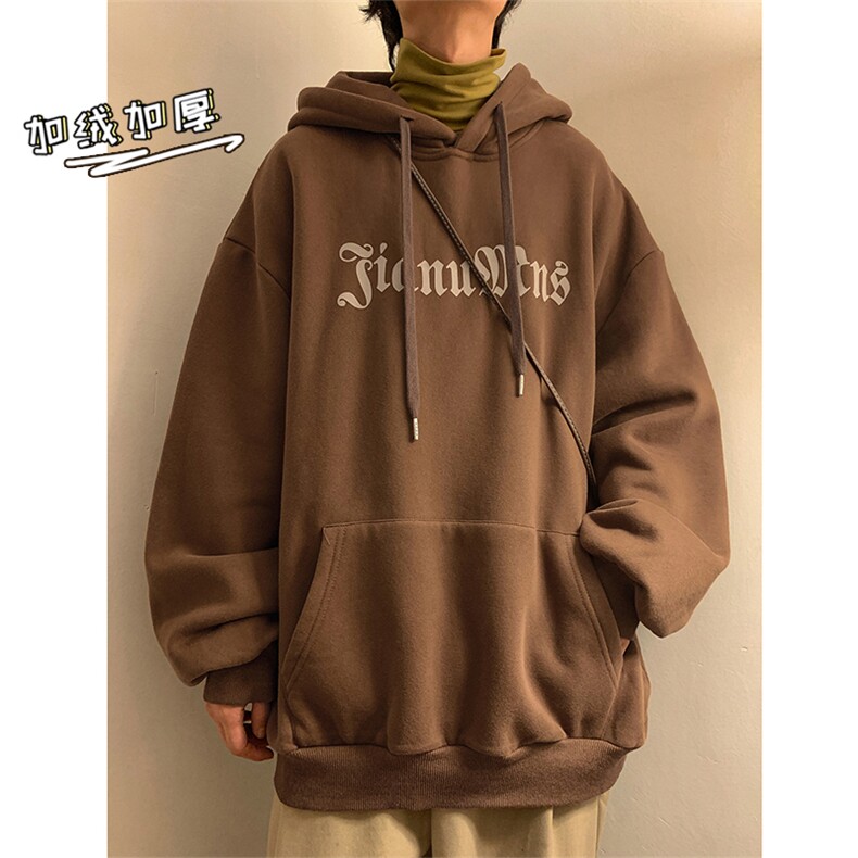 HDY1455-TP65控88冬季重磅加绒连帽发泡印花ins男宽松套头卫衣,男装卫衣,电商A102-1