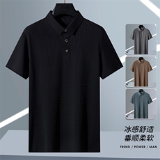 夏季新款无痕短袖Polo衫冰丝锦氨T恤HS1165-P38，男装T恤，星座1206（原A206）
