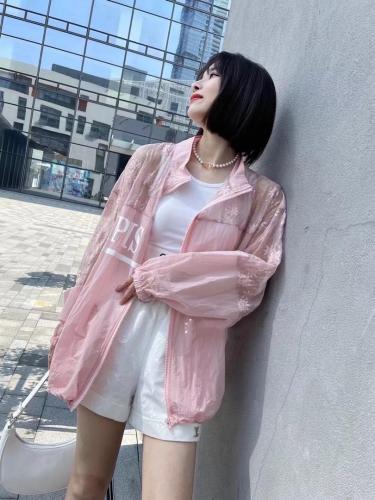 ZCL611欧洲站夏季新款2021欧货女装蕾丝拼接宽松防晒衣,女装,L·H·X
