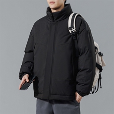 现货美式高街休闲夹克冬季立领纯色三防户外工装加厚棉服外套，男装夹克，电商A443