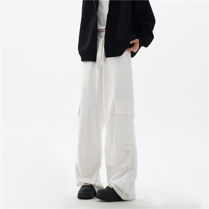 抖音品质秋季新款潮流美式拼接宽松休闲裤B315-K24355-特p40-控78图片