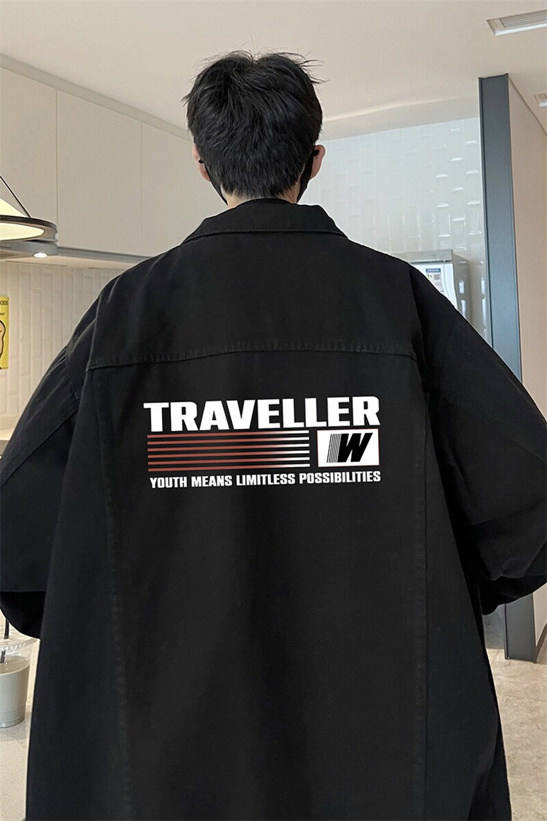牛仔夹克男大码牛仔外套男茄克NJ77359-P60,男装夹克,电商A040