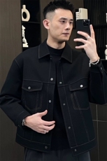 抖音网图现货春季男明线工装斜纹夹克外套JK31P108控148，男装夹克，电商B276A