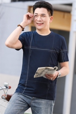 薄款男士短袖体恤中年圆领半袖夏季新款时尚休闲男装宽松T恤上衣，男装T恤，电商B212（原钱塘6029）