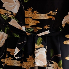 现货碎花长款V领连衣裙2023年新款夏季法式系带显瘦遮肉a字版长裙，女装大码女装，琦鑫阁（原依鑫阁）