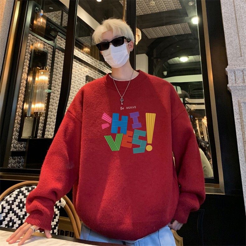 高质量！秋冬季半高领毛衣男士加绒加厚线衣针织衫男DMY510-特P38图片