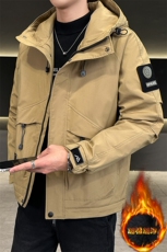 秋冬季二棉夹棉外套新款男士帅气连帽夹克潮流时尚男秋装棉衣，男装夹克，星座715-3