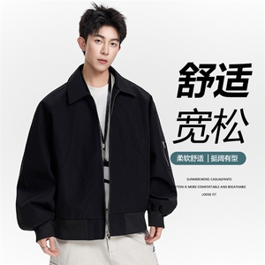 得物二开 简约经典高级休闲百搭潮夹克外套男2025秋季JK1236-P98图片