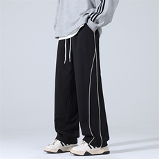 1506/ZZT23751/P49可二开宽松垂感直筒卫裤男生裤运动休闲裤1，男装休闲裤，星座1506