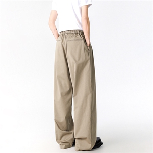 25新款纯色净版直筒大裤脚休闲裤西裤K6801 /P70图片