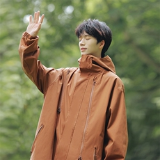 户外冲锋衣男秋季新款男士夹克纯色连帽外套潮流A266-JK8018-P45，男装夹克，电商A266