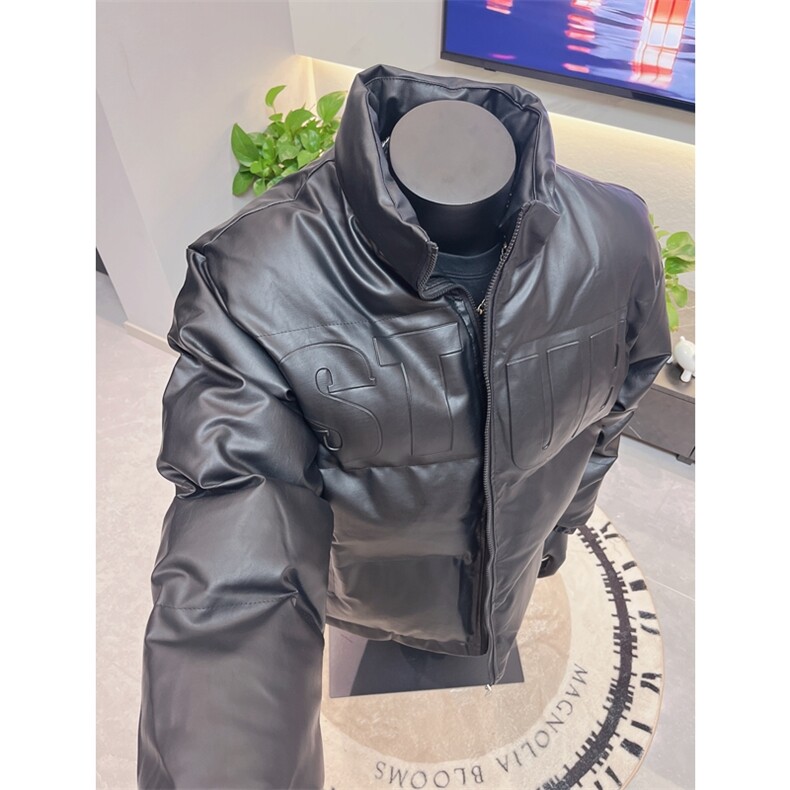 档口图立领钢印棉衣PU皮棉服棉袄M2883-特P100,男装棉衣,星座1213