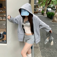 抖音得物高品质秋冬美式高街重磅结构双层双面连帽卫衣外套XS107，男装卫衣，电商A486