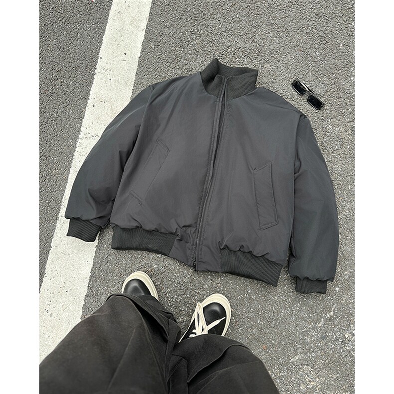 加绒加厚冬款男立领棉衣宽松面包服保暖外套MA8210P102,男装棉衣,星座1013-1