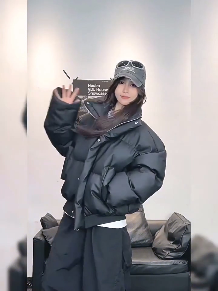 现货5W件冬季三防重磅硬挺boxy短款羽绒立领PU皮棉衣外套加厚棉服,男装棉衣,电商A486-1