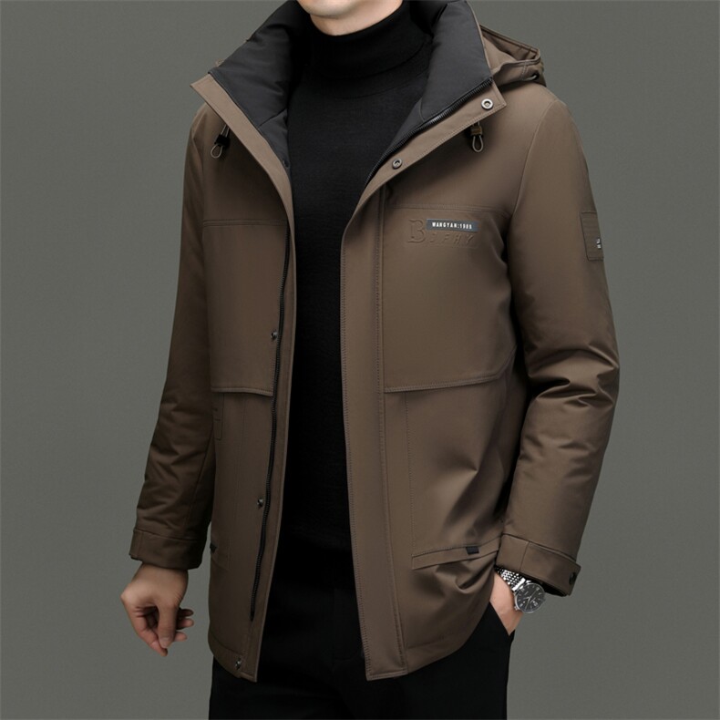 DF89472钱塘2020-2时尚休闲有帽百搭简约中年男士羽绒服P300,男装羽绒服,钱塘207-2