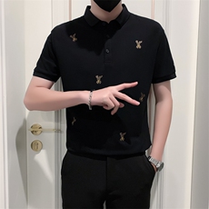 B340-PL89432023夏季新款短袖刺绣POLO衫男T恤P58控价78，男装Polo衫，电商B340