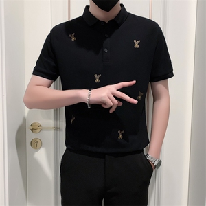 B340-PL8943 2023夏季新款短袖刺绣POLO衫男T恤 P58 控价78图片