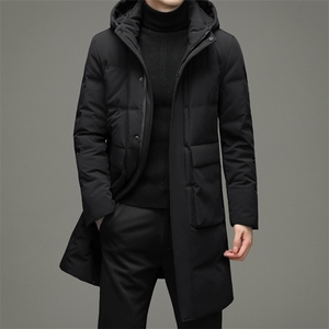 冬季新款男士长款连帽卡通拖鞋男商务休闲羽绒服外套ZG2956-P390图片